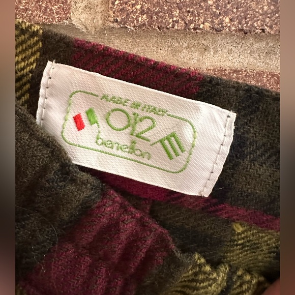 Vintage Benetton pleated wool blend skirt - Picture 4 of 9